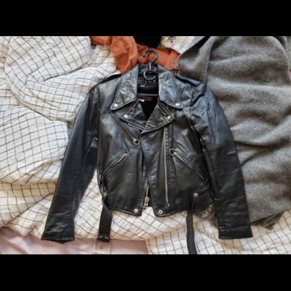 Leather Moto Jacket - Picture 1 of 3
